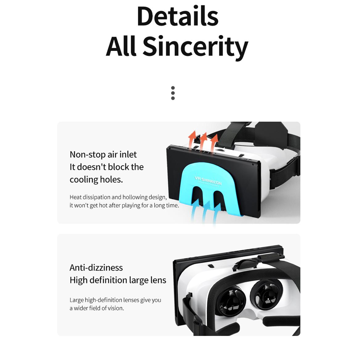 G11 VR Shinecon For Nintendo Switch & OLED 3D Virtual Reality VR Glasses Headset Devices Helmet Lense Goggles Gaming Accessories - Image 15