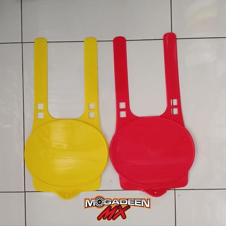Papan nomor trail universal plastik *putih