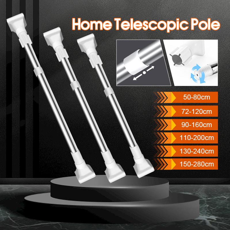 Thanh Treo Quần Áo Sào Treo Quần Áo Thông Minh Gắn Tường Chịu Lực Cao Tiện Lợi Sử Dụng,Thanh Treo Inox Không Cần Khoan Tường,Thanh Treo Rèm Cửa, Phơi Quần Áo Đa Năng