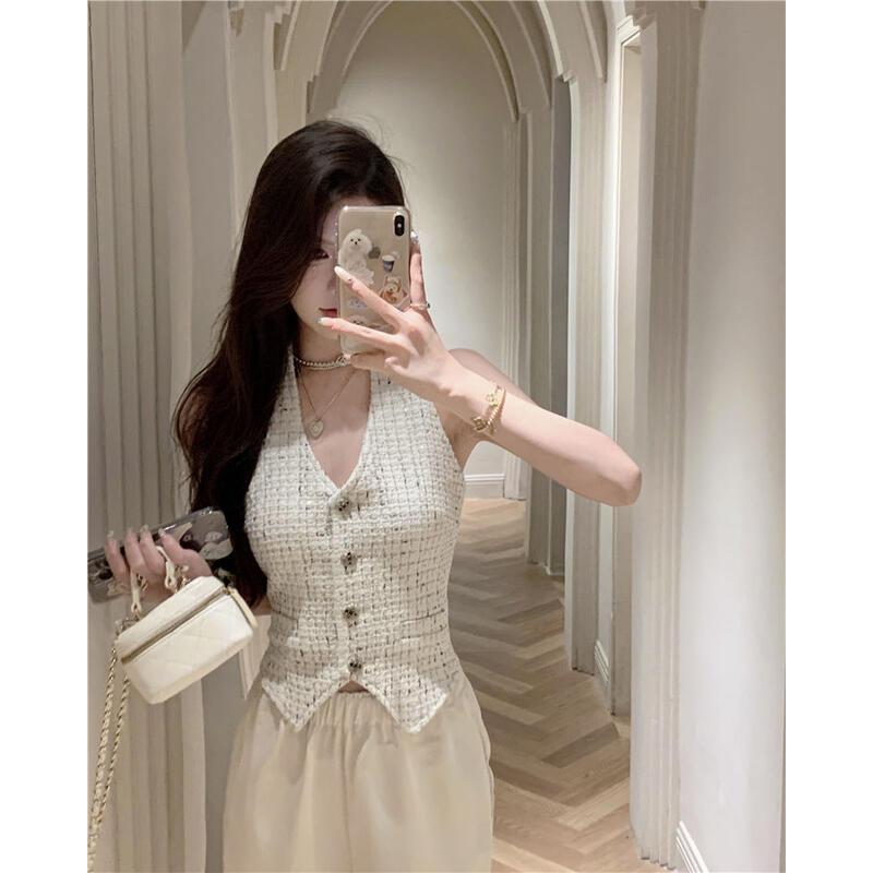 Product Introduction of Cổ Yếm Phong Cách Hàn Quốc, Dễ Thương Và Gợi Cảm, Không Tay, Cổ Áo, Dành Cho Nữ, Thích Hợp Cho Mùa Hè, Dễ Phối Đồ 16