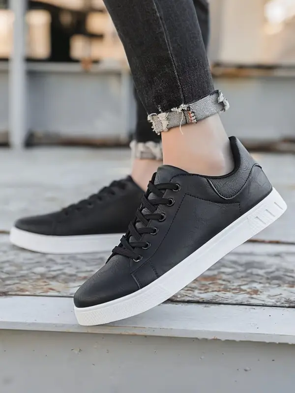 Men's Fashionable Lace Up Low Top Sneakers, Casual Breathable Lightweight Comfortable Sports Running Shoes, Male All-match Round Toe Shoes for Daily Wear 8