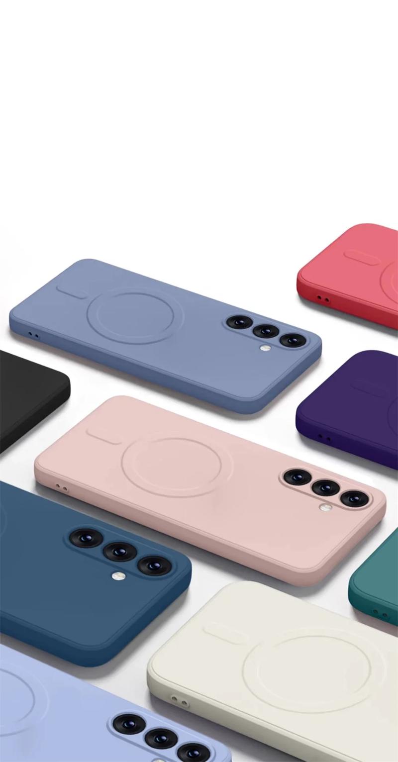 Product Introduction of Original Liquid Silicone Magnetic Wireless Charge Case For Samsung Galaxy S25 S24 Ultra S23 S22 S21 For Magsafe Shockproof Cover 8