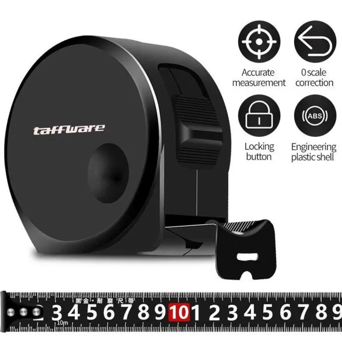 Meteran Tukang Roll 3 5 7.5 10 Meter Alat Ukur Akurat Tape Measure System Lock Ruler Precision Steel