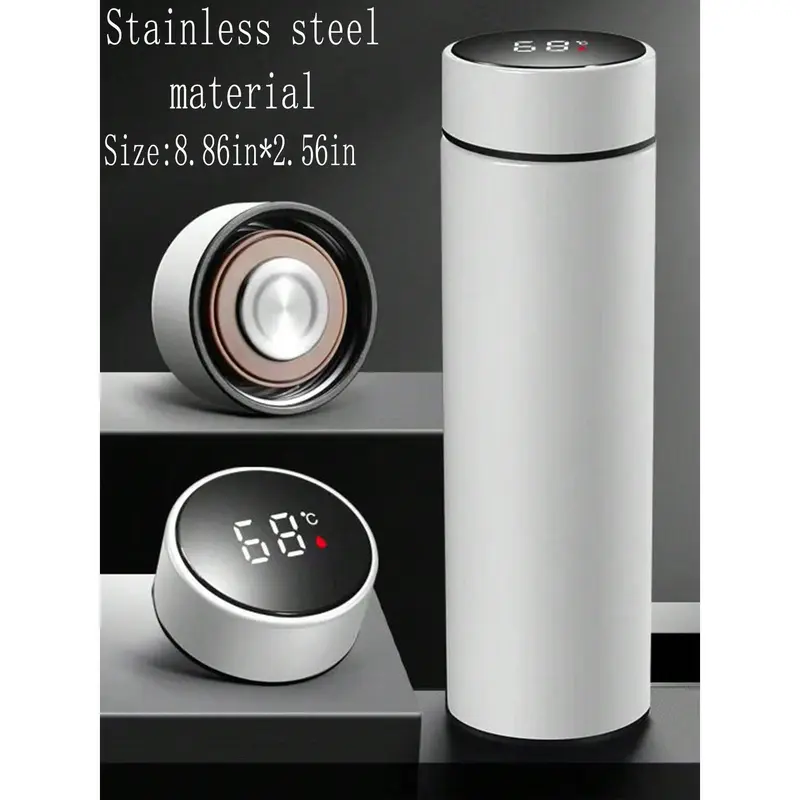 (1pc-500ml) Cup, Cup, Cold Kettle, Coffee Cup, Large Capacity Water Cup, Health Stainless Steel Water Cup, Portable, Self-Use, Tea, Suitable For Family, Indoor Sports, Study, Campus, Tourism, Automobile And Other Scenes Father's Day, Mother's Day Gifts 6