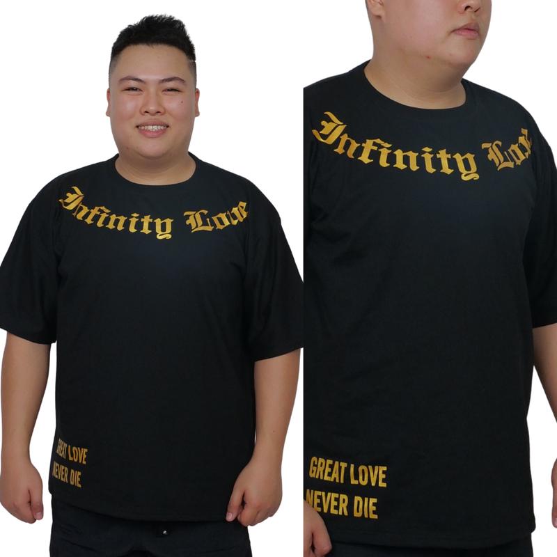 Áo phông INFINITY LOVE dành cho người béo BSCOUTURE BIGSIZESTDIO BIGSIZENAM ĐỒ NAM BÉO Menswear Top Cotton Cổ Tròn