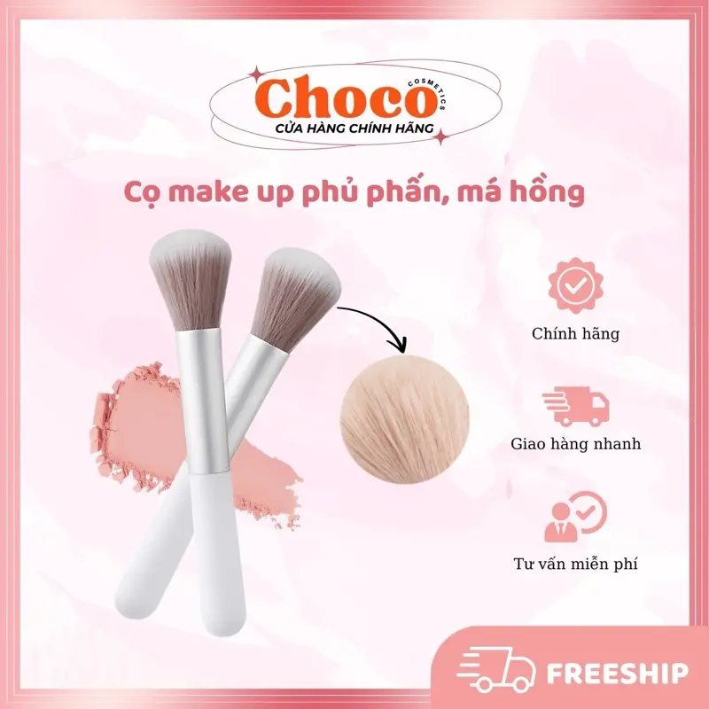 Cọ má hồng cọ trang điểm highlight bắt sáng nhỏ gọn tiện lợi Choco.cosmetic