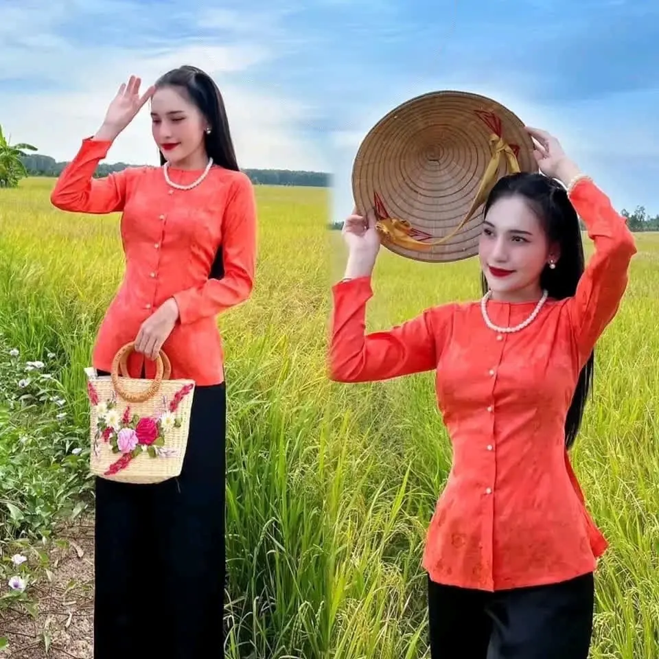 Áo bà ba gấm hoa ( áo lẻ không kèm quần )