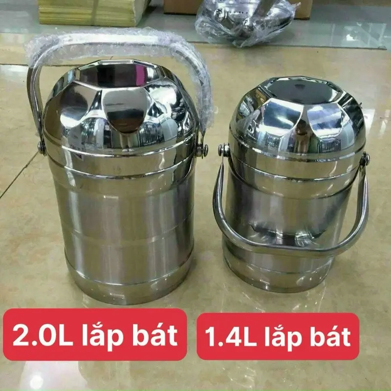 Cặp lồng inox giữ nhiệt nắp bát 2