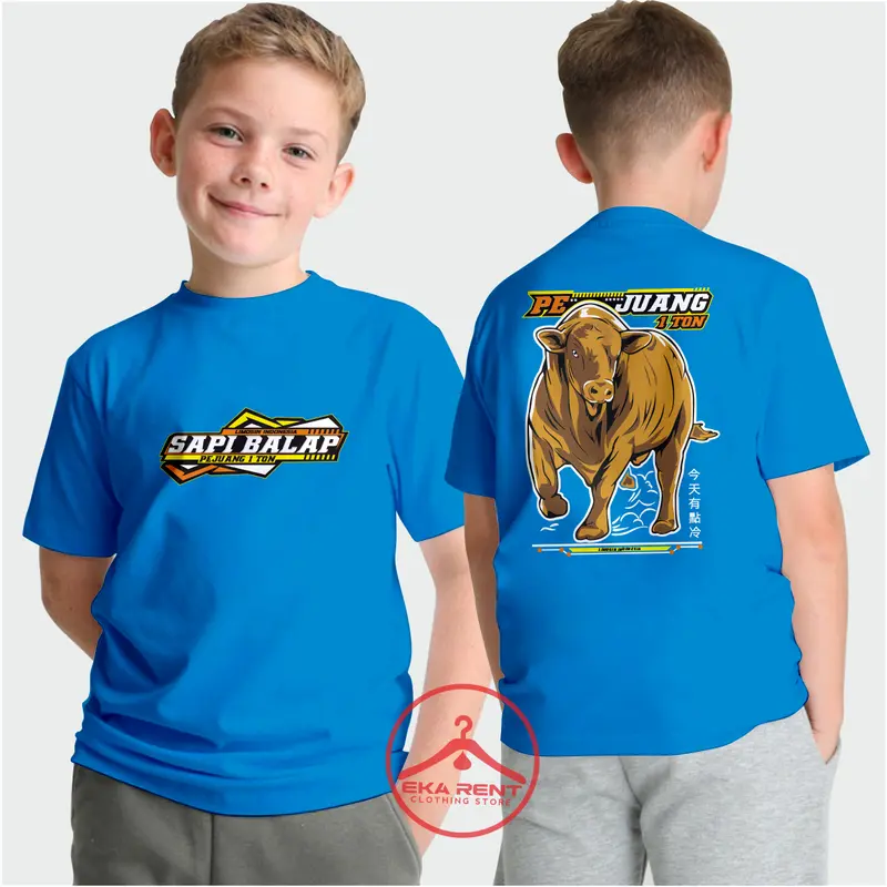 Kaos Anak Umur 1-13 Tahun Peternak Sapi Pejuang 1 Ton Limosin Lengan Pendek 3