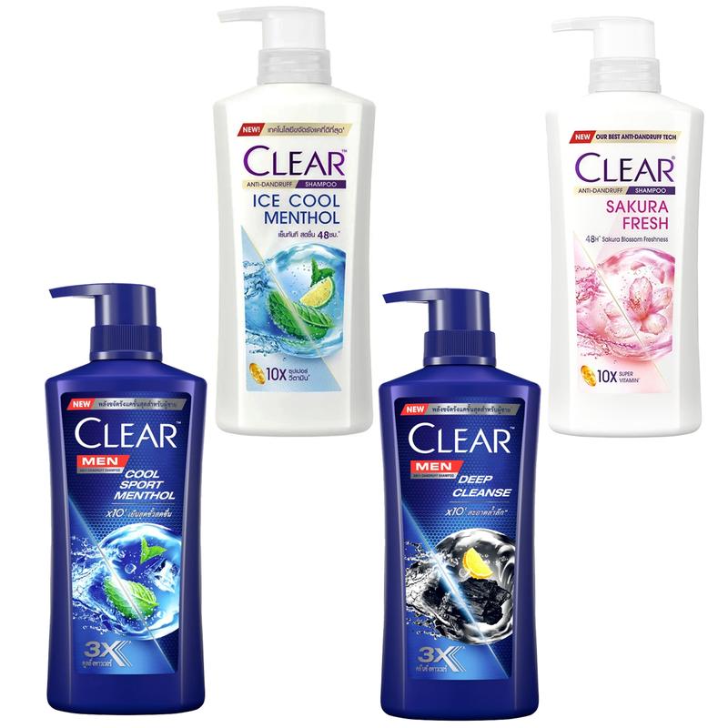 Dầu Gội Clear Thái Lan nhiều mùi 390ml/400ml