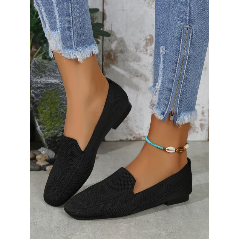 Product Introduction of Women's flat shoes with one strap, breathable square head large size wide foot shoes, casual and light walking shoes for all seasons 37