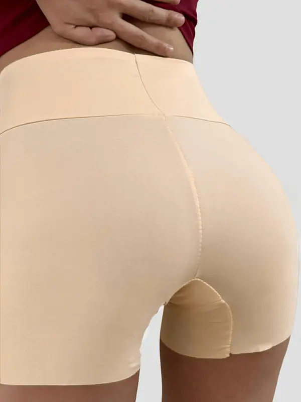 3 Counts Women's Leggings High Waist Tummy Control Seamless Shorts-Double Layer Shapewear For A Smooth Silhouette, A Must-Have For Windy Days 3