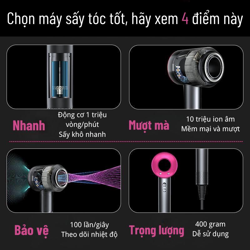 Product Introduction of Máy sấy tóc gia dụng ion âm nhiệt độ không đổi chăm sóc tóc sấy khô nhanh máy sấy tóc tốc độ cao im lặng thiết bị gia dụng màu ngẫu nhiên giảm rối máy sấy tóc 29