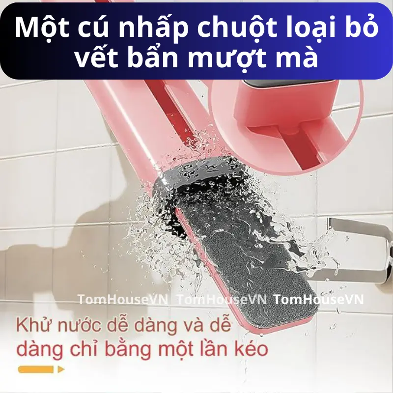 Cây Lau Nhà Tự Vắt Cầm Tay Phiên Bản Cao Cấp, Cây Lau Đa Năng Mini Lười Không Cần Giặt Tay Gấp Gọn 5
