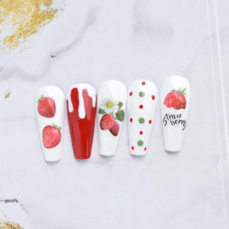 Miếng Dán Móng Tay Không Thấm Nước, Họa Tiết Trái Cây Xinh Xắn, YK 8