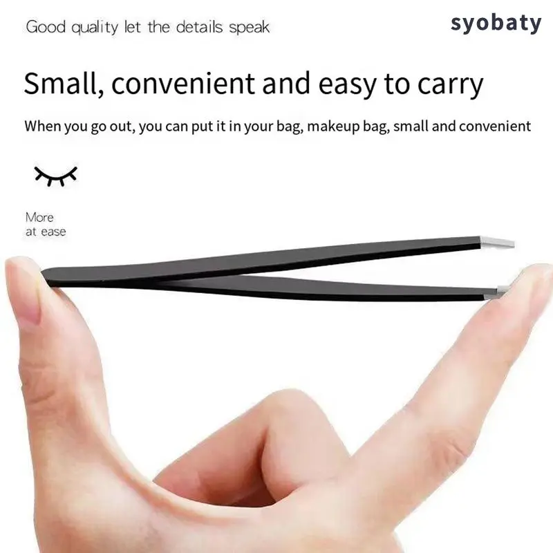 Eyebrow Tweezer, 1 Count Stainless Steel Eyebrow Clip, Professional Makeup Tools For Women 3