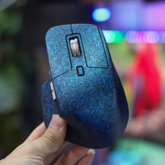 Miếng dán skin cho Logitech MX Master 3, 3s mẫu Car Graffiti xanh dương | Đã cắt sẵn | Dễ dán