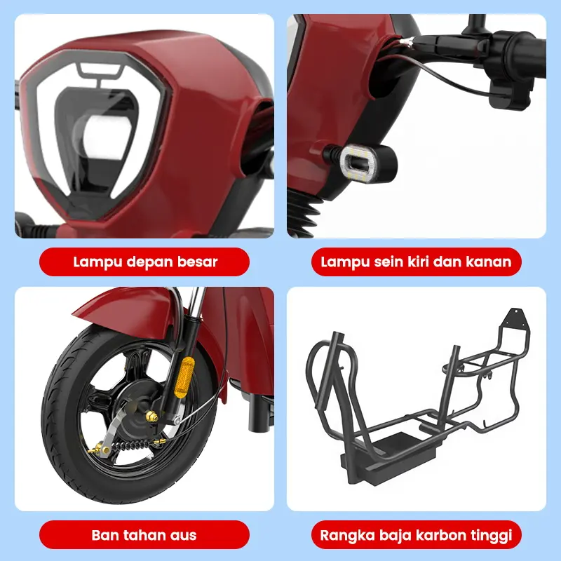 Geekman Sepeda Listrik Murah Sepeda Listrik Dewasa 48v 12ah Jarak Jelajahnya Adalah 45km Garansi Resmi 3