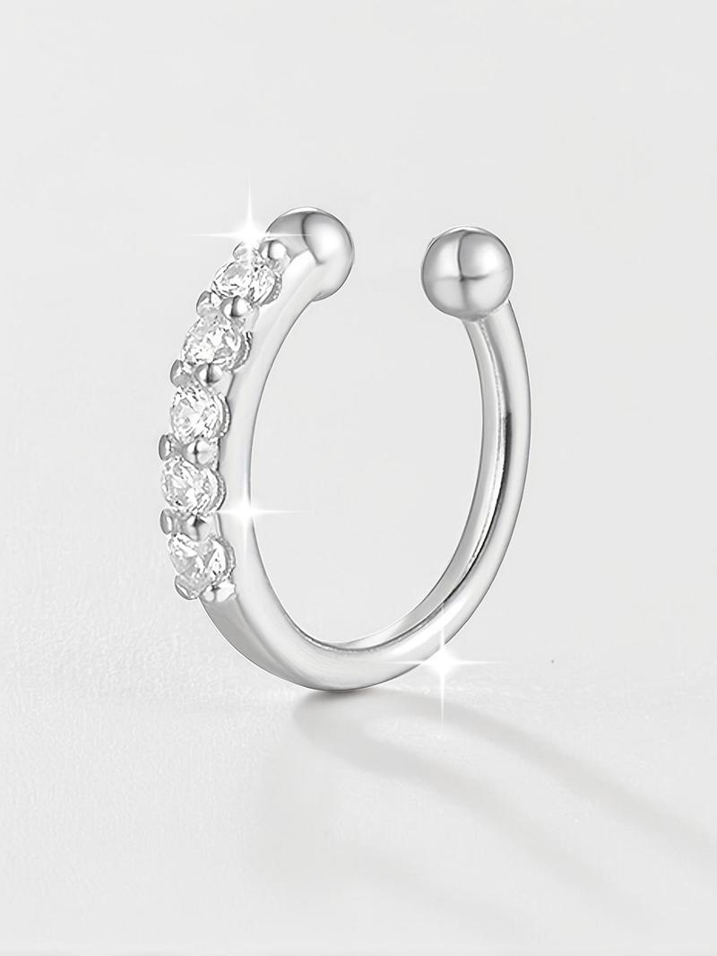 Product Introduction of 925 Sterling Silver Nose Ring, Fashionable Nose Ring for Women & Men, Trendy All-match & Exquisite Jewelry for Birthday Gift 6