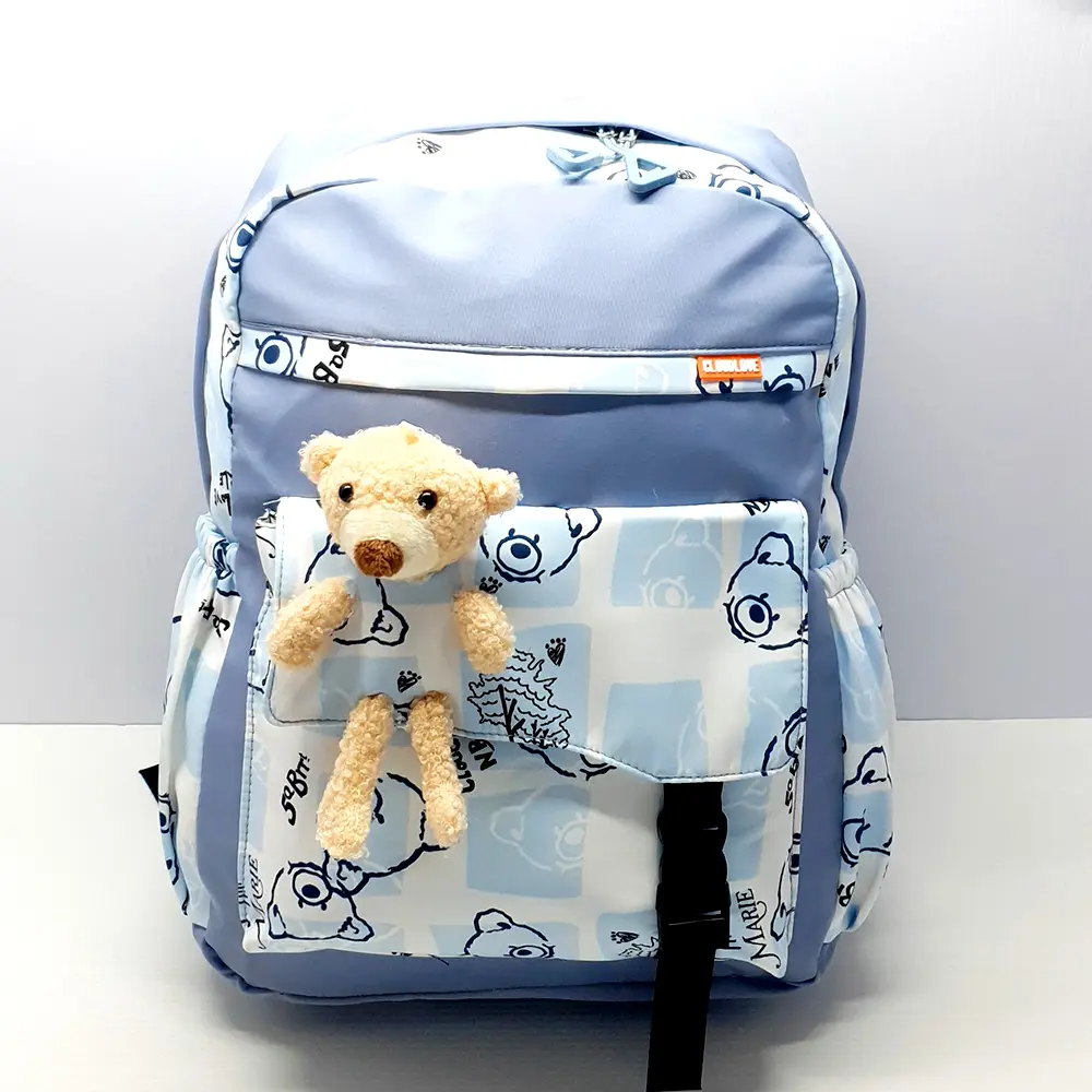 Tas Ransel Sekolah CLOUDS LOVE Muat Laptop Backpack Anti Air Boneka - 3612
