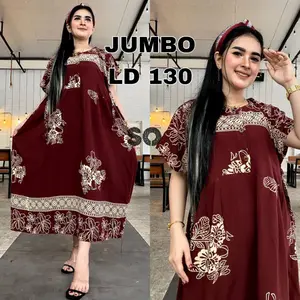 DASTER JUMBO UKURAN LD 130 MOTIF KUPU KUPU Lembut Nyaman Rayon Busui Wanita Pendek Bumil Cantik Tidur Katun