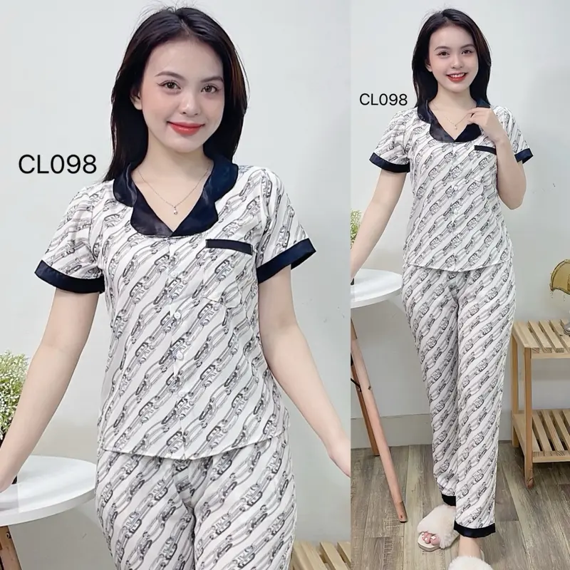 ĐỒ BỘ PZM QUẦN DÀI  Áo TAY NGẮN SANG, XINH Nữ Women Áo 3