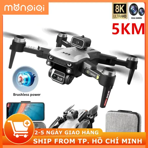 Drone Flycam S2S / S1S camera 4K - Tránh Chướng Ngại Vật - Pin 2000mAh bay 20 phút - kết nối điện thȯại Chụp Ảnh Đèn