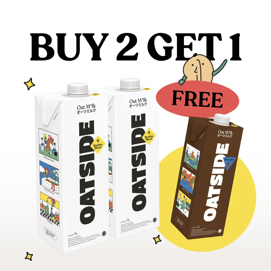(BUY 2 GET 1 Free) OATSIDE OatMilk Barista Blend 2L + Chocolate 1L | Susu Oat Barista Blend dan Rasa Cokelat