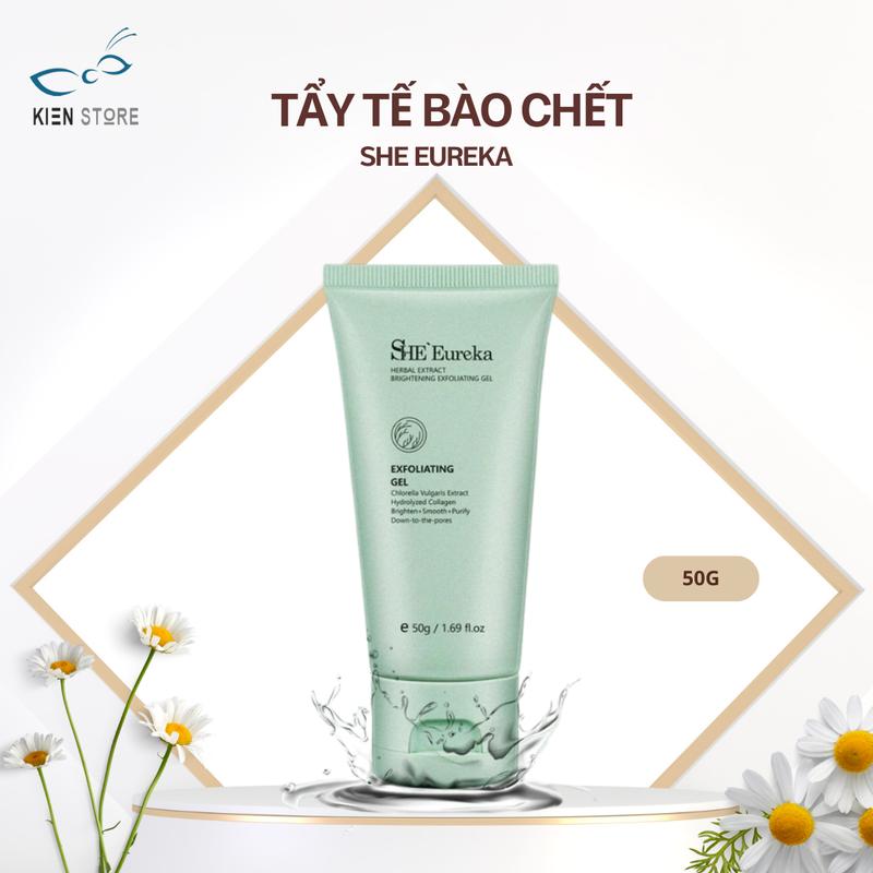 SHE Eureka Tẩy tế bào chết kiềm dầu hỗ trợ làm sáng và làm sạch da 50g