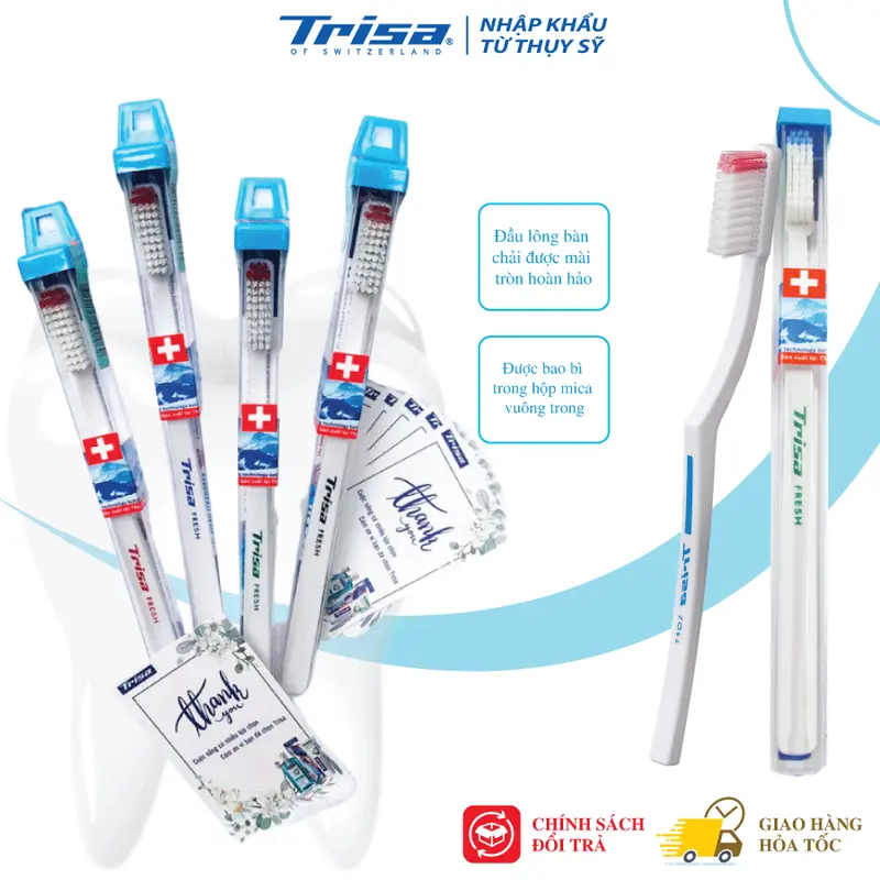 Combo 4 Bàn Chải Đánh Răng Trisa Fresh 0