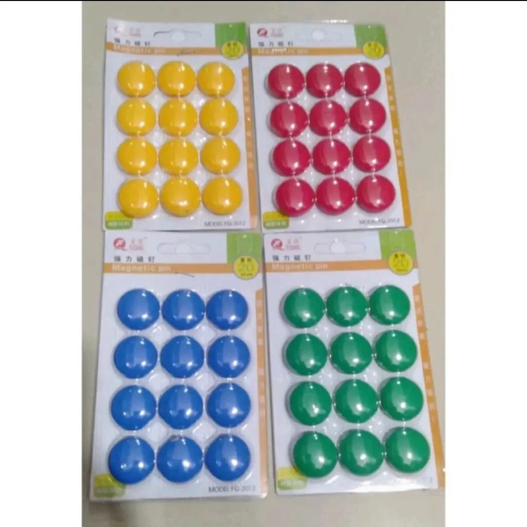 MAGNET PAPAN TULIS WARNA - WARNI UKURAN 20MM. 2CM 1 PACK ISI 12 PCS Besi