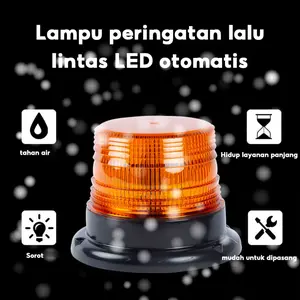 12LED Lampu Rotari Magnetik Urgen untuk Mobil & Truk – Lampu Peringatan Darurat 12V dengan Flash Strobo & Sinyal Urgen, Lampu Rotator Keamanan Khusus