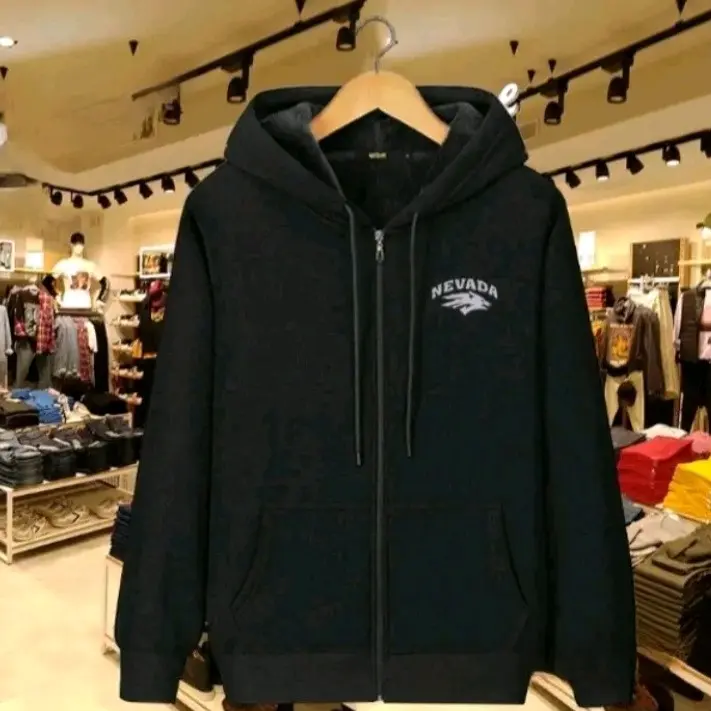 Jaket Resleting premium logo nevada Text silver Premium Jaket resleting Pria Dan Wanita dewasa,jaket Distro Jaket Musim Dingin Masa Terkini Jaket Naik Gunung