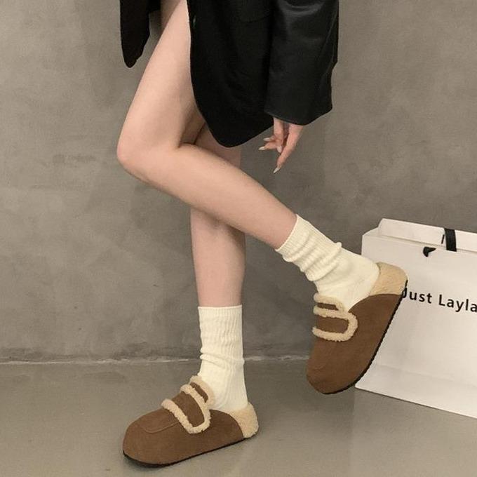 Sục lông miu Cao Cấp SIÊU HOT 2025 đế cao trẻ trung tôn dáng B58 DéP Nữ Shoes GiàY Women dép sục lót lông sục xám dép sục lông