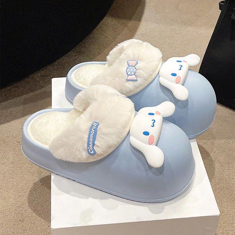 3TDEP - dép sục cho nữ bản lót lông mềm mịn kèm charm sticker dép lót lông đi trong nhà có thể tháo để vệ sinh