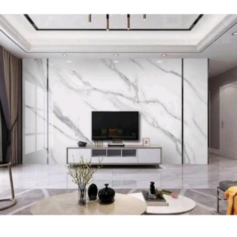 122×1m stiker furniture lemari meja pintu dinding lantai dapur motif marmer dan serat kayu anti air minyak dan panas wallpaper lantai dinding 3