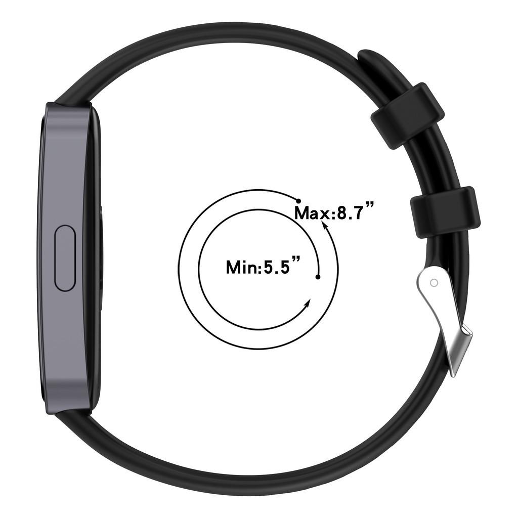 Tali Jam Tangan Metal Buckle Soft Silicone Strap for Huawei Band 10 / Huawei Band 9 / Huawei Band 8 Replacement Wristband Adjustable Bracelet Belt Sport Rubber Band Accessories for Smartwatch Huawei Band 9 8 10 NFC