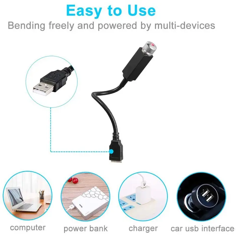 Đèn led chiếu bầu trời sao lấp lánh gắn nóc xe hơi Độc Đáo, tiện lợi dễ dàng sử dụng 8