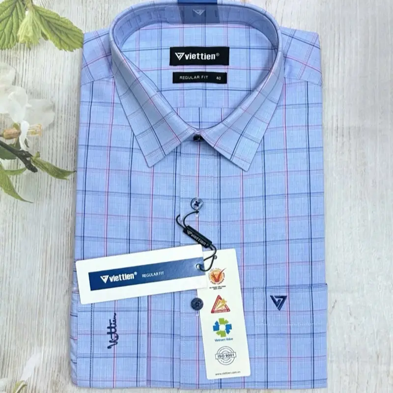 VIETTIEN-[Nhiều mẫu(4)]-Áo sơ mi nam VIỆT TIẾN dài tay lẻ size(Regular fit) 0