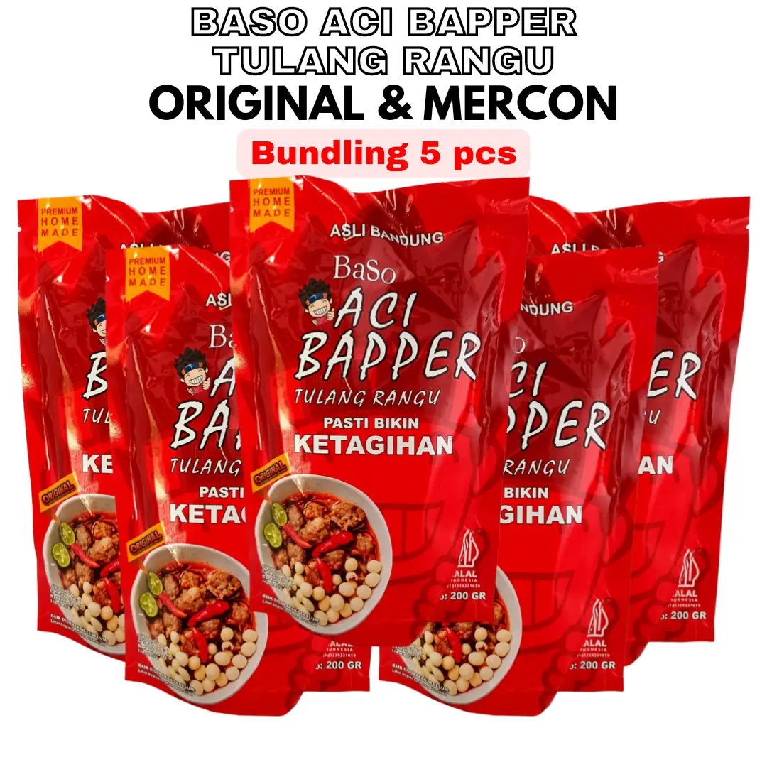 Baso Aci Bapper Tulang Rangu Bundling 5 pcs halal dan berkualitas tidak ada