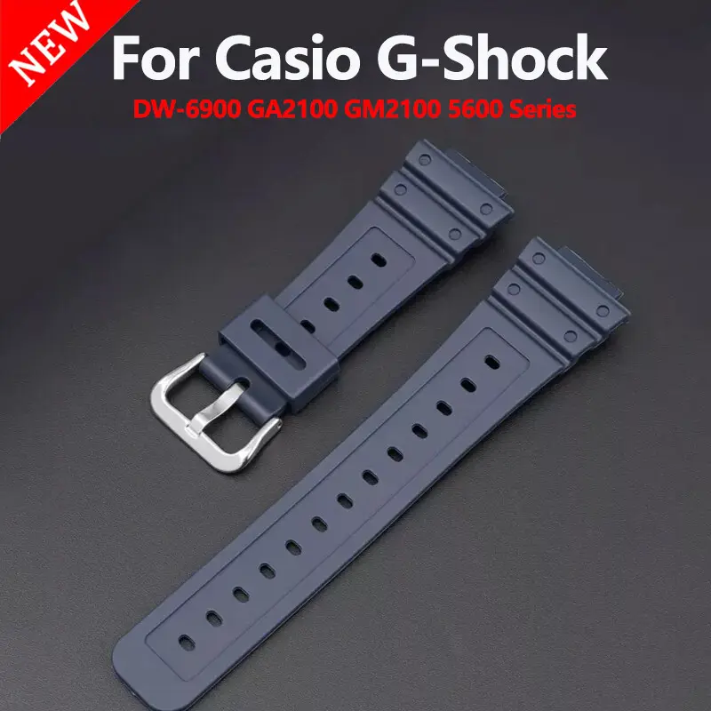 Tali Getah, Untuk Casio GA2100 dan GM2100, Tali Jam Tangan Silikon, Untuk Jam Tangan Siri DW6900, Aksesori