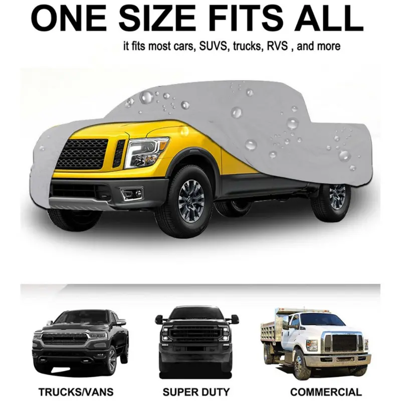 Heavy Duty Outdoor Pickup Truck Cover Universal Dust, Rain, Snow, Heat-resistant Protection, Suitable For All Seasons Up To 60.76 Gallons X 75 Wide X 65 High 0