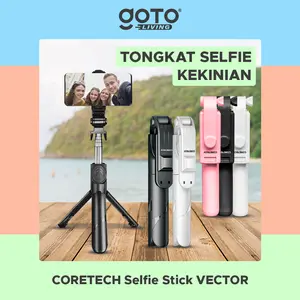 Coretech [COD] Vector Selfie Stick Tongsis Tripod Bluetooth Remot Shutter