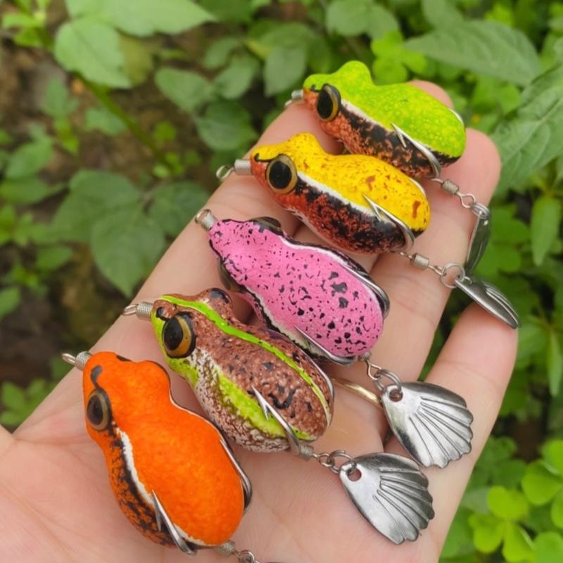 Nhái Hơi NV38 - CHÌ ĐÚC lưỡi độ thủ công thép trắng không rỉ 3.8cm Lure fishing Đi Câu