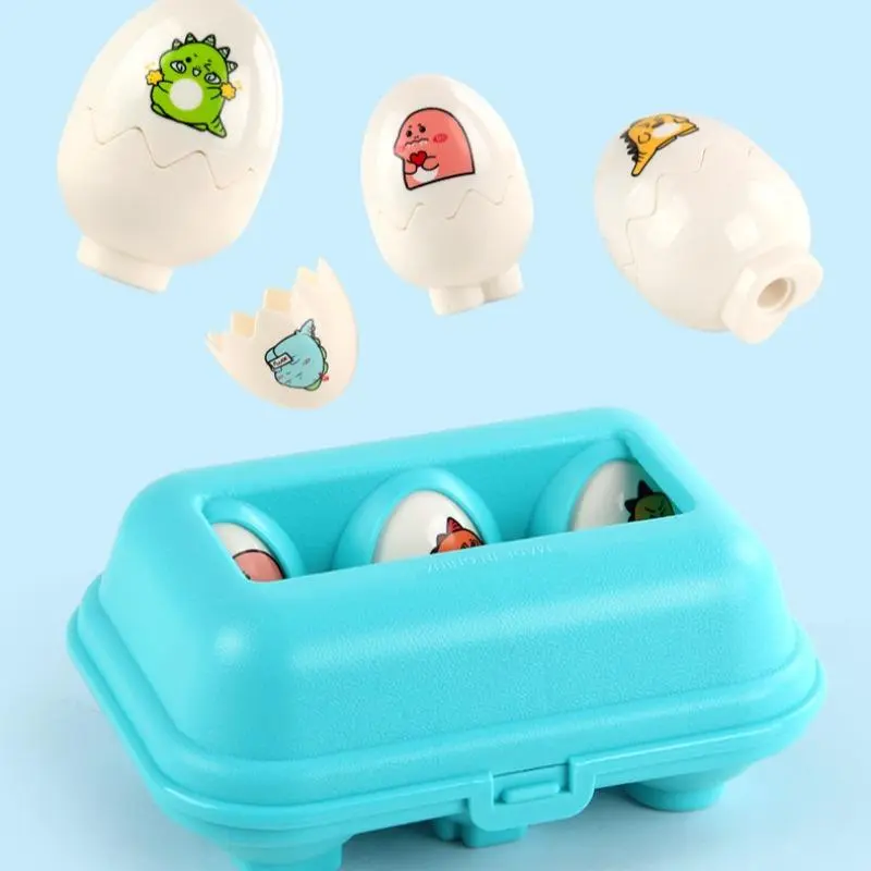 Cute Dinosaur Design Twisted Eggs Toy with Sound, Press & Play Eggs Toy, Early Education Dinosaur Shape Matching Toy, Early Educational Game Toy for Child, Kids Toys, Christmas Gift, Stocking Filler, Christmas Gift 4