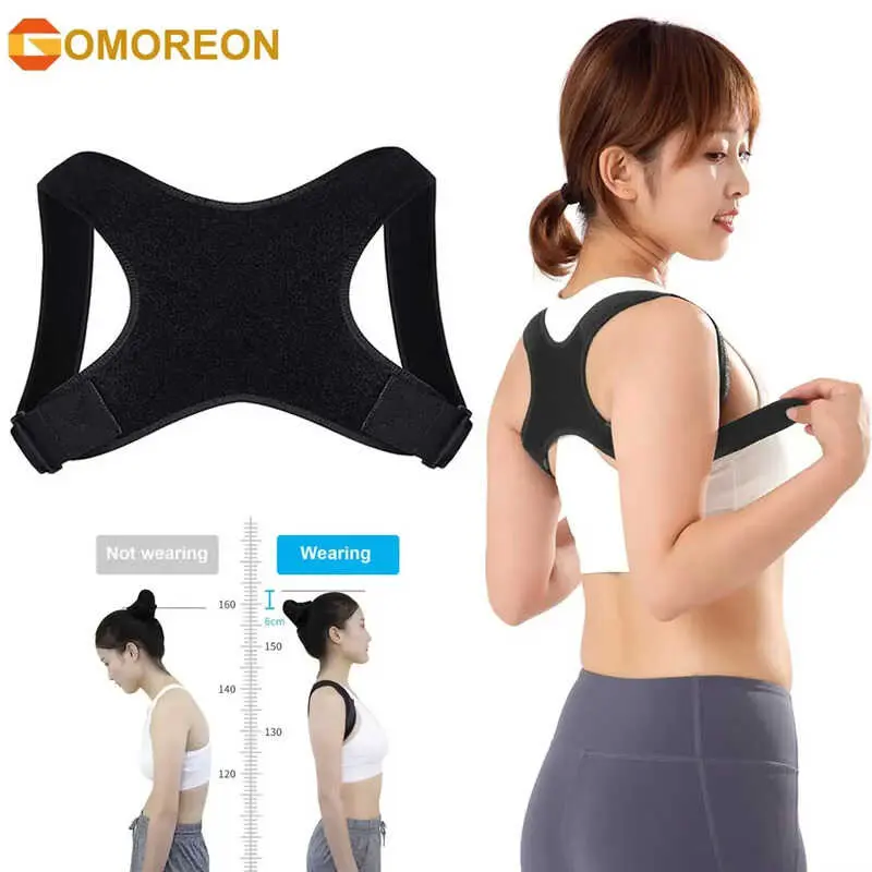 GOMOREON 1Pcs Corrector Belt Adjustable Clavicle Spine Back Shoulder Lumbar Posture Correction for Women Men