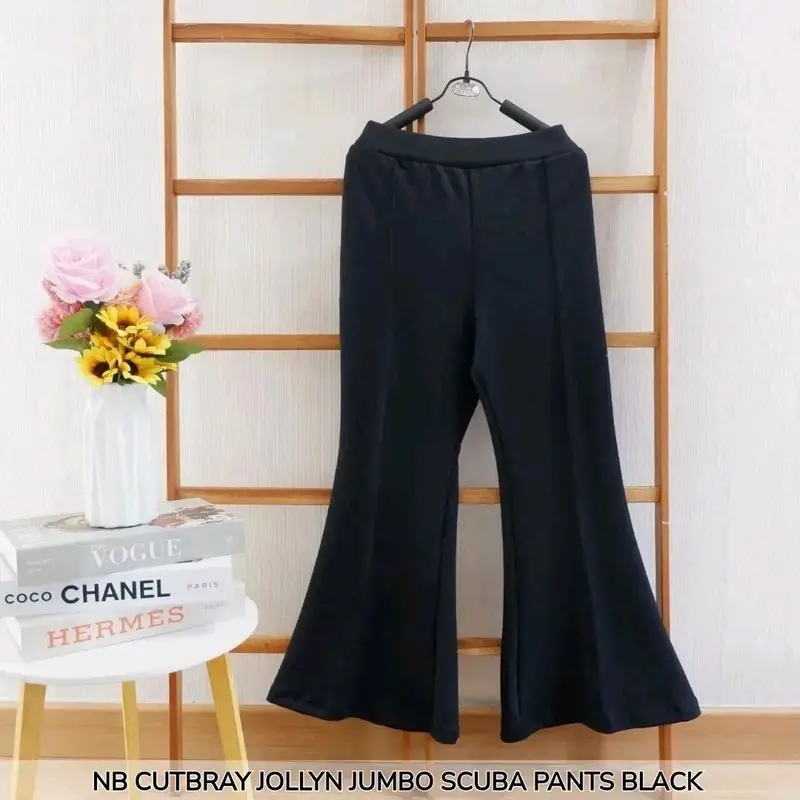 Celana CUTBRAY JUMBO Matt SCUBA Nyaman Tebal Lembut Wanita Panjang Kain Kaki Formal Pant 4