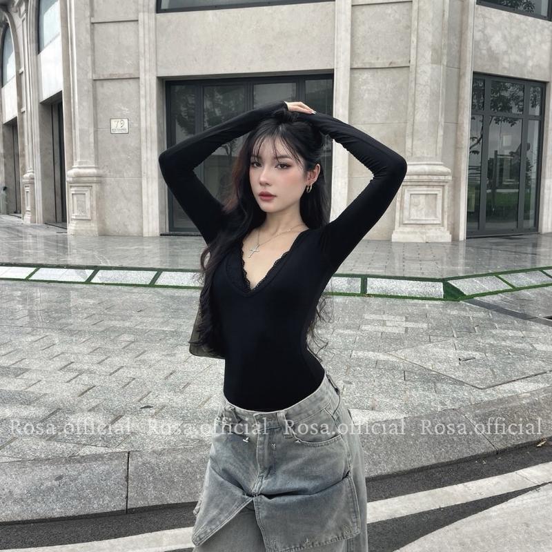 Áo Tay Dài Khoét Ngực Sâu Sexy Cá Tính Rosa