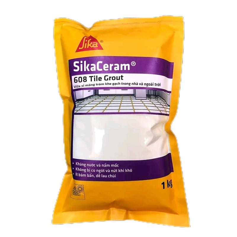 SikaCeram-608(1 kg), Keo chà ron gốc xi măng cho gạch và đá tự nhiên 0