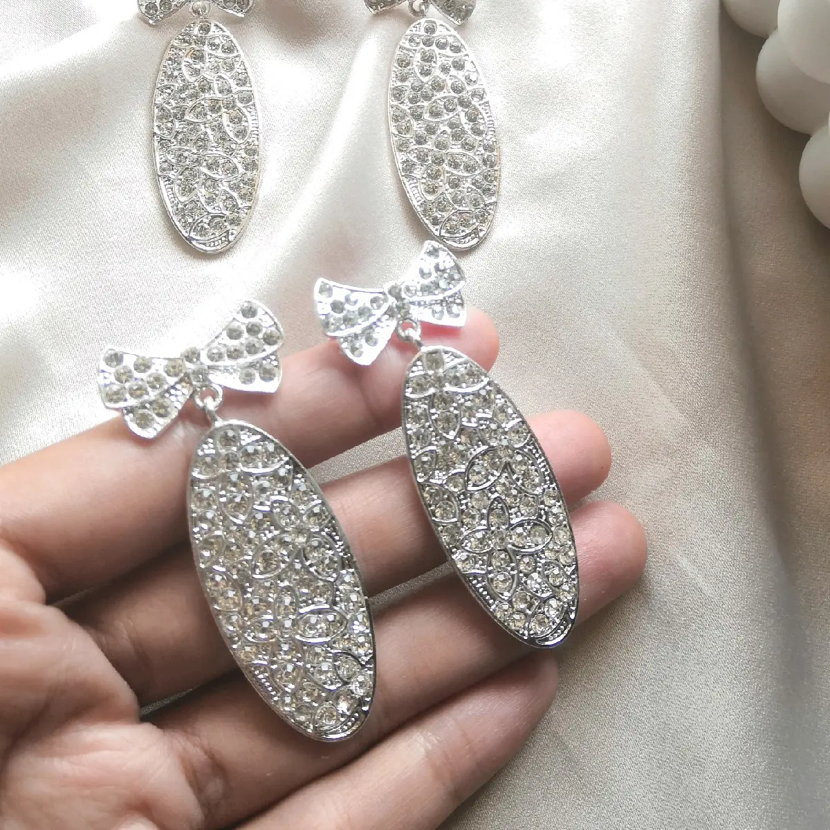 Bros Dagu mini oval diamondbisa mix model harga satuan warna Silver